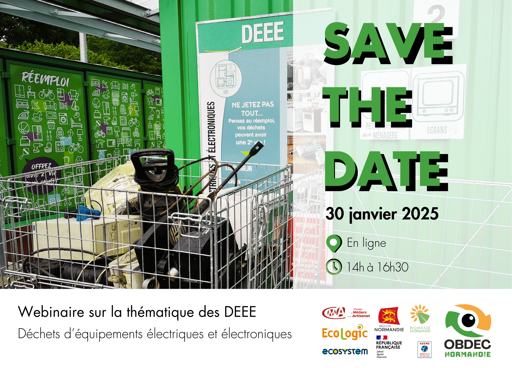 Save the date du webinaire sur la thématique des DEEE